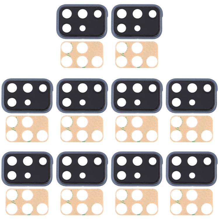 For Samsung Galaxy A71 10pcs Camera Lens Cover (Black) - Camera Series by buy2fix | Online Shopping UK | buy2fix