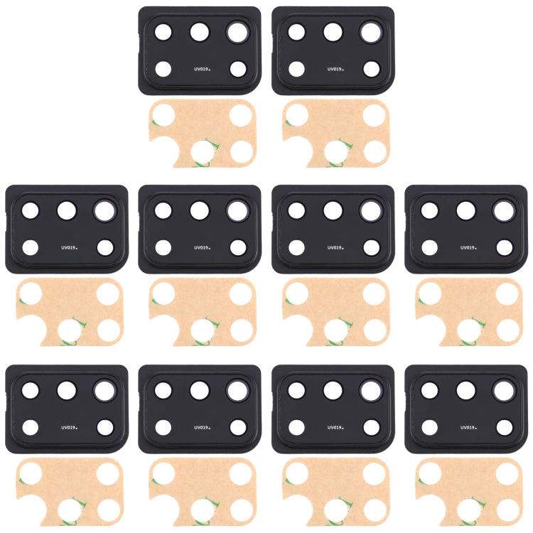For Samsung Galaxy A31 10pcs Camera Lens Cover (Black) - Camera Series by buy2fix | Online Shopping UK | buy2fix