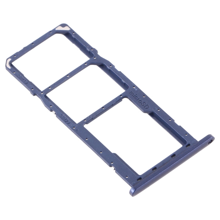 For Samsung Galaxy A11 SM-A115 SIM Card Tray + SIM Card Tray + Micro SD Card Tray (Blue) - Card Tray by buy2fix | Online Shopping UK | buy2fix