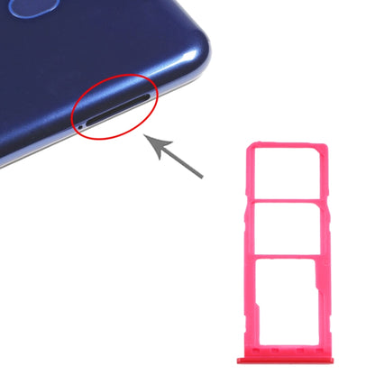 For Samsung Galaxy M10 SM-M105 SIM Card Tray + SIM Card Tray + Micro SD Card Tray (Red) - Card Tray by buy2fix | Online Shopping UK | buy2fix