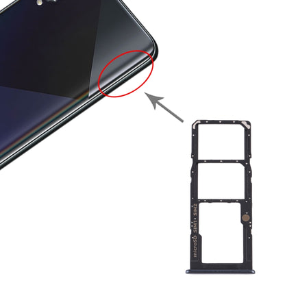 For Samsung Galaxy A50s SM-A507 SIM Card Tray + SIM Card Tray + Micro SD Card Tray (Black) - Card Tray by buy2fix | Online Shopping UK | buy2fix