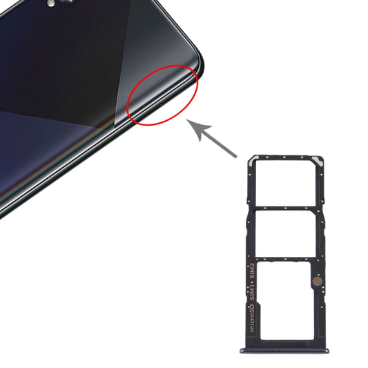 For Samsung Galaxy A50s SM-A507 SIM Card Tray + SIM Card Tray + Micro SD Card Tray (Black) - Card Tray by buy2fix | Online Shopping UK | buy2fix
