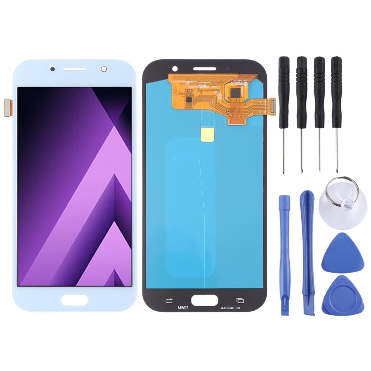 OLED LCD Screen for Galaxy A7 (2017), A720F, A720F/DS with Digitizer Full Assembly (Blue) - LCD Screen by buy2fix | Online Shopping UK | buy2fix
