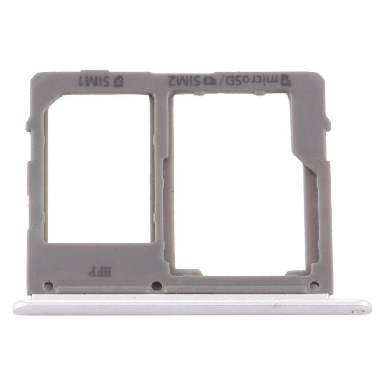 For Samsung Galaxy A8 Star / A9 Star SM-G8850 SIM Card Tray + SIM Card Tray / Micro SD Card Tray (Silver) - Card Tray by buy2fix | Online Shopping UK | buy2fix