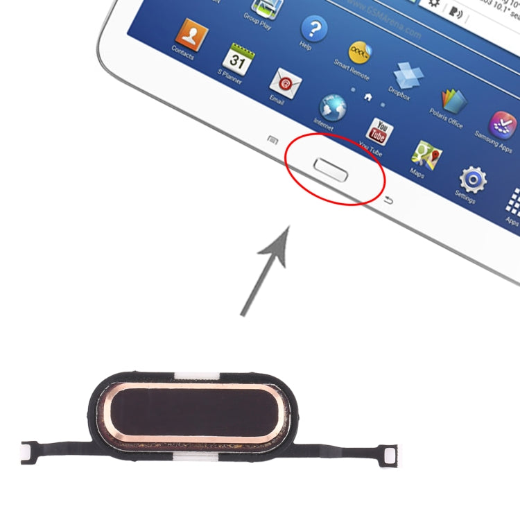Home Key for Samsung Galaxy Tab 3 10.1 SM-P5200/P5210(Gold) - Home key & Side Key by buy2fix | Online Shopping UK | buy2fix