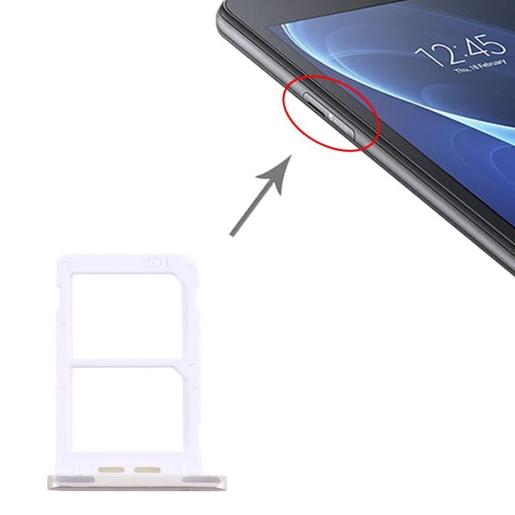For Samsung Galaxy Tab A 7.0 (2016) SM-T285 SIM Card Tray + SIM Card Tray (White) - Card Tray by buy2fix | Online Shopping UK | buy2fix