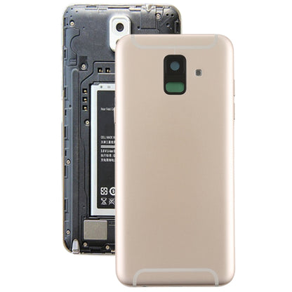 For Galaxy A6 (2018) / A600F Back Cover with Side Keys & Camera Lens (Gold) - Back Cover by buy2fix | Online Shopping UK | buy2fix