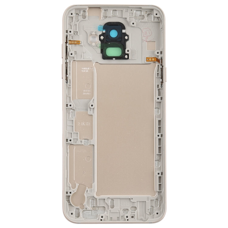 For Galaxy A6 (2018) / A600F Back Cover with Side Keys & Camera Lens (Gold) - Back Cover by buy2fix | Online Shopping UK | buy2fix