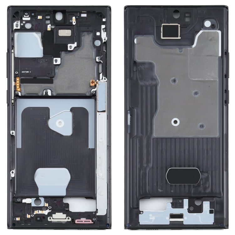 For Samsung Galaxy Note20 Ultra SM-N985F Middle Frame Bezel Plate With Parts (Black) - Frame Bezel Plate by buy2fix | Online Shopping UK | buy2fix