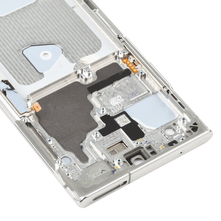 For Samsung Galaxy Note20 Ultra SM-N985F Middle Frame Bezel Plate With Parts (Silver) - Frame Bezel Plate by buy2fix | Online Shopping UK | buy2fix