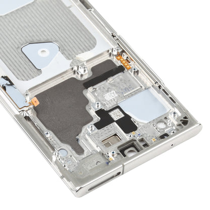 For Samsung Galaxy Note20 Ultra SM-N985F Middle Frame Bezel Plate With Parts (Silver) - Frame Bezel Plate by buy2fix | Online Shopping UK | buy2fix