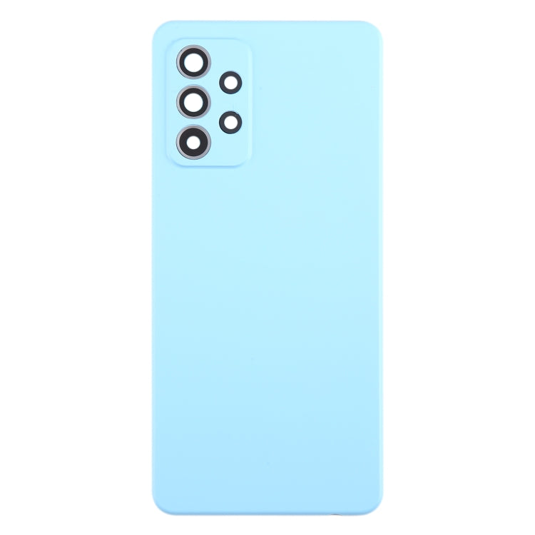 For Samsung Galaxy A52 5G / A52 4G Battery Back Cover with Camera Lens Cover(Blue) - Back Cover by buy2fix | Online Shopping UK | buy2fix