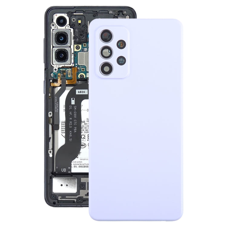 For Samsung Galaxy A52 5G / A52 4G Battery Back Cover with Camera Lens Cover(Purple) - Back Cover by buy2fix | Online Shopping UK | buy2fix