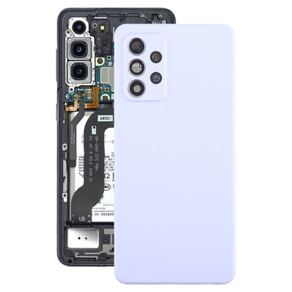 For Samsung Galaxy A52 5G / A52 4G Battery Back Cover with Camera Lens Cover(Purple) - Back Cover by buy2fix | Online Shopping UK | buy2fix