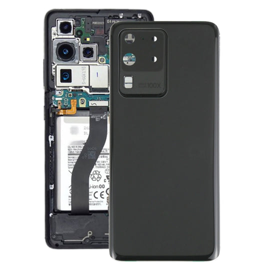 For Samsung Galaxy S20 Ultra Battery Back Cover with Camera Lens Frame (Black)