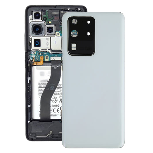 For Samsung Galaxy S20 Ultra Battery Back Cover with Camera Lens Cover (White) - Back Cover by buy2fix | Online Shopping UK | buy2fix