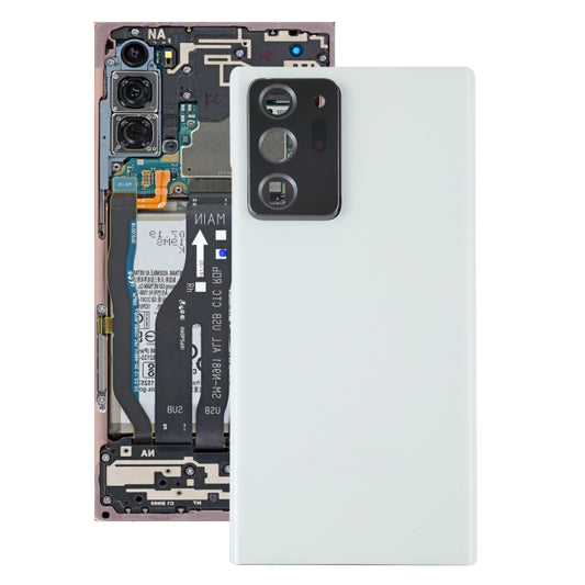 For Samsung Galaxy Note20 Ultra Battery Back Cover with Camera Lens Cover (White) - Back Cover by buy2fix | Online Shopping UK | buy2fix