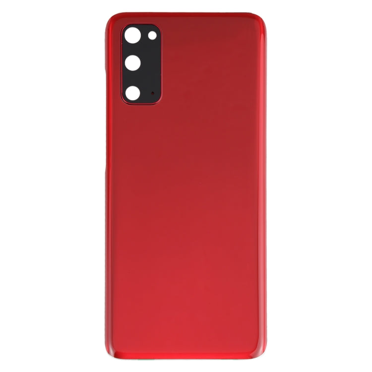For Samsung Galaxy S20 Battery Back Cover with Camera Lens Cover(Red) - Back Cover by buy2fix | Online Shopping UK | buy2fix