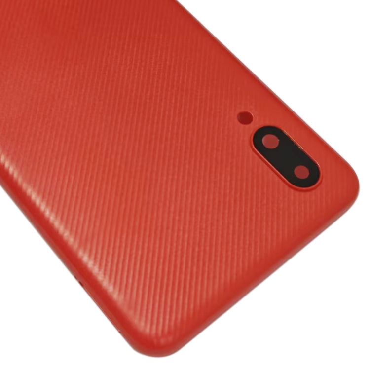 For Samsung Galaxy A02 Battery Back Cover with Camera Lens Cover (Red) - Back Cover by buy2fix | Online Shopping UK | buy2fix