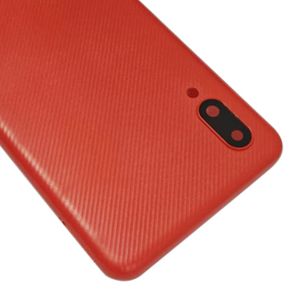 For Samsung Galaxy A02 Battery Back Cover with Camera Lens Cover (Red) - Back Cover by buy2fix | Online Shopping UK | buy2fix