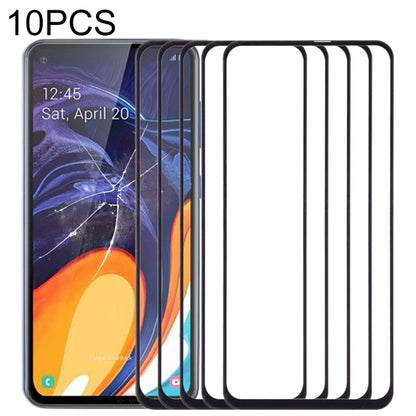 For Samsung Galaxy A60 10pcs Front Screen Outer Glass Lens (Black) - Outer Glass Lens by buy2fix | Online Shopping UK | buy2fix