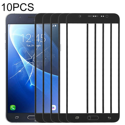 For Samsung Galaxy J7 (2016), J710F, J710FN, J710M/MN, J7108 10pcs Front Screen Outer Glass Lens (Black) - Outer Glass Lens by buy2fix | Online Shopping UK | buy2fix