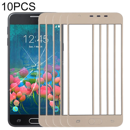 For Samsung Galaxy J5 Prime, On5 (2016), G570F/DS, G570Y 10pcs Front Screen Outer Glass Lens (Gold) - Outer Glass Lens by buy2fix | Online Shopping UK | buy2fix