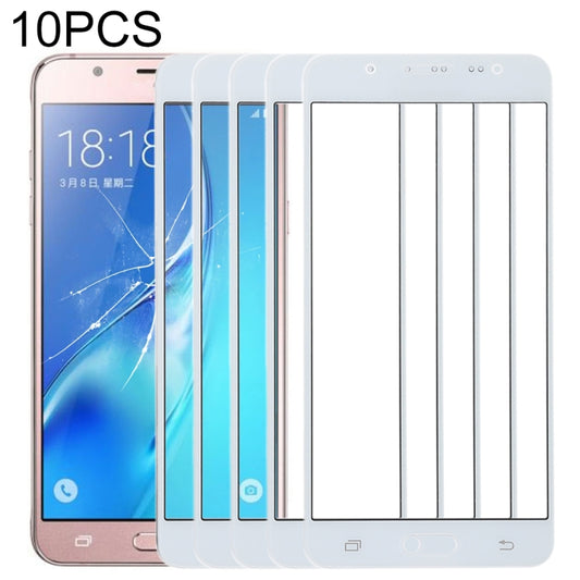 For Samsung Galaxy J5 (2016) / J510FN / J510F / J510G / J510Y / J510M 10pcs Front Screen Outer Glass Lens (White) - Outer Glass Lens by buy2fix | Online Shopping UK | buy2fix