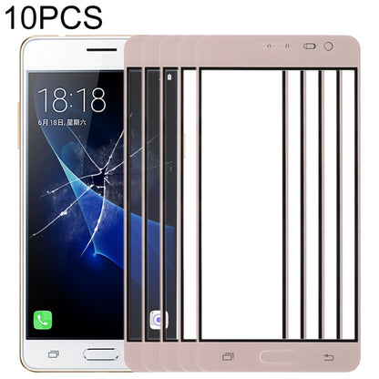 For Samsung Galaxy J3 Pro / J3110 10pcs Front Screen Outer Glass Lens (Gold) - Outer Glass Lens by buy2fix | Online Shopping UK | buy2fix
