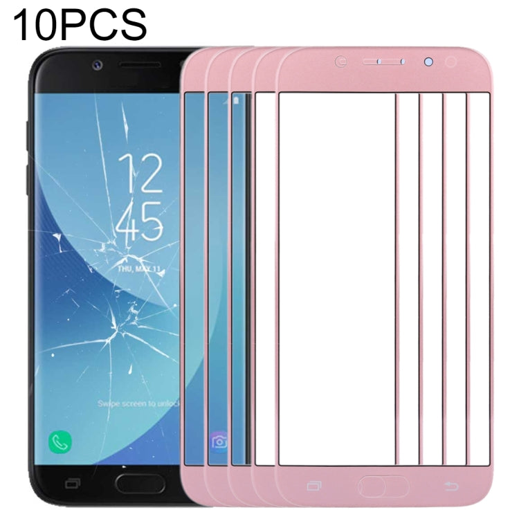 For Samsung Galaxy J5 (2017) / J530 10pcs Front Screen Outer Glass Lens (Rose Gold) - Outer Glass Lens by buy2fix | Online Shopping UK | buy2fix