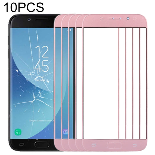 For Samsung Galaxy J5 (2017) / J530 10pcs Front Screen Outer Glass Lens (Rose Gold) - Outer Glass Lens by buy2fix | Online Shopping UK | buy2fix