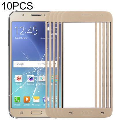 For Samsung Galaxy J7 / J700 10pcs Front Screen Outer Glass Lens (Gold) - Outer Glass Lens by buy2fix | Online Shopping UK | buy2fix