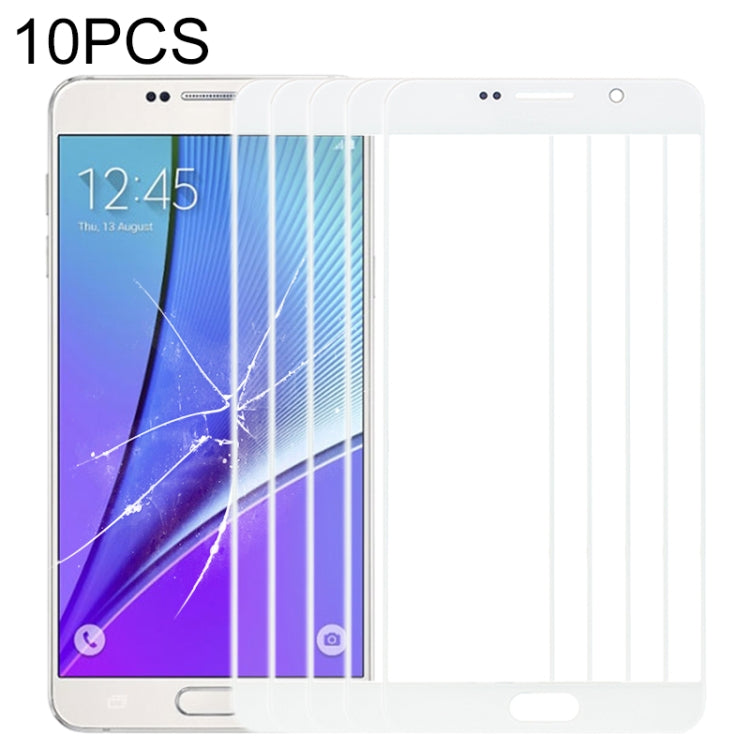 For Samsung Galaxy Note 5 10pcs Front Screen Outer Glass Lens (White) - Outer Glass Lens by buy2fix | Online Shopping UK | buy2fix
