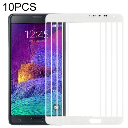 For Samsung Galaxy Note 4 / N910  10pcs Front Screen Outer Glass Lens (White) - Outer Glass Lens by buy2fix | Online Shopping UK | buy2fix