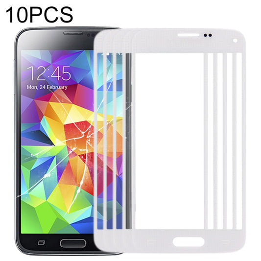 For Samsung Galaxy S5 mini  10pcs Front Screen Outer Glass Lens (White) - Outer Glass Lens by buy2fix | Online Shopping UK | buy2fix