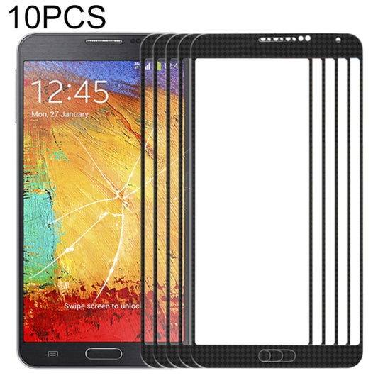For Samsung Galaxy Note III / N9000 10pcs Front Screen Outer Glass Lens (Black) - Outer Glass Lens by buy2fix | Online Shopping UK | buy2fix