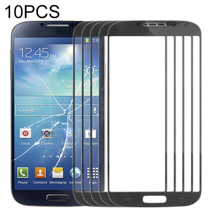 For Samsung Galaxy S IV / i9500 10pcs Front Screen Outer Glass Lens (Black) - Outer Glass Lens by buy2fix | Online Shopping UK | buy2fix