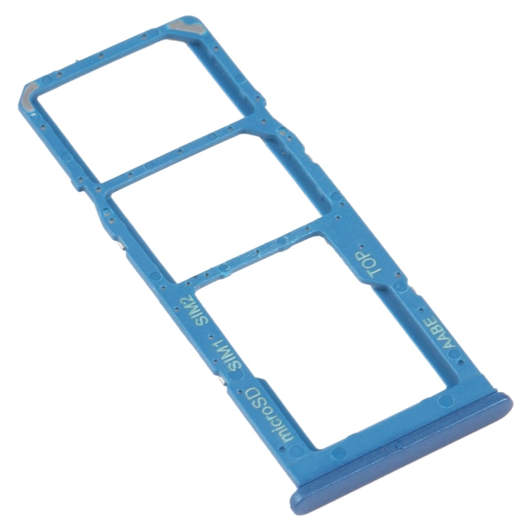 For Samsung Galaxy A12 SM-A125 SIM Card Tray + SIM Card Tray + Micro SD Card Tray (Blue) - Card Tray by buy2fix | Online Shopping UK | buy2fix