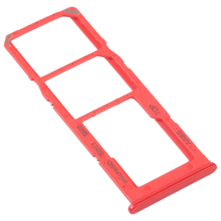 For Samsung Galaxy A12 SM-A125 SIM Card Tray + SIM Card Tray + Micro SD Card Tray (Red) - Card Tray by buy2fix | Online Shopping UK | buy2fix
