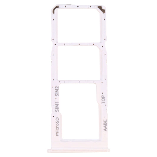 For Samsung Galaxy A12 SM-A125 SIM Card Tray + SIM Card Tray + Micro SD Card Tray (White) - Card Tray by buy2fix | Online Shopping UK | buy2fix