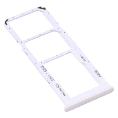 For Samsung Galaxy A12 SM-A125 SIM Card Tray + SIM Card Tray + Micro SD Card Tray (White) - Card Tray by buy2fix | Online Shopping UK | buy2fix