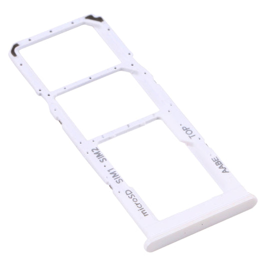 For Samsung Galaxy A12 SM-A125 SIM Card Tray + SIM Card Tray + Micro SD Card Tray (White) - Card Tray by buy2fix | Online Shopping UK | buy2fix