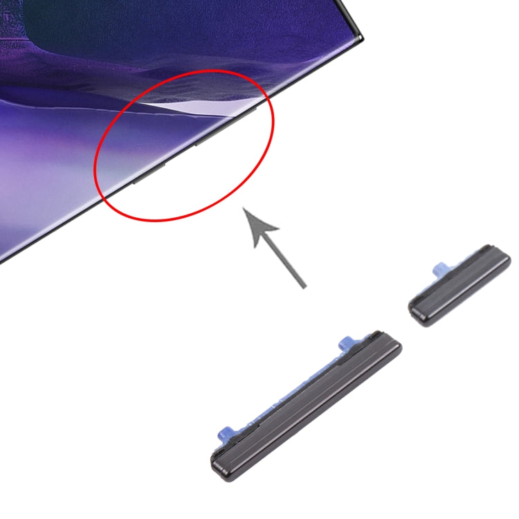 For Samsung Galaxy Note20 Ultra Power Button and Volume Control Button(Black) - Home key & Side Key by buy2fix | Online Shopping UK | buy2fix