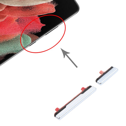 For Samsung Galaxy S21 Ultra 5G Power Button and Volume Control Button(Silver) - Home key & Side Key by buy2fix | Online Shopping UK | buy2fix