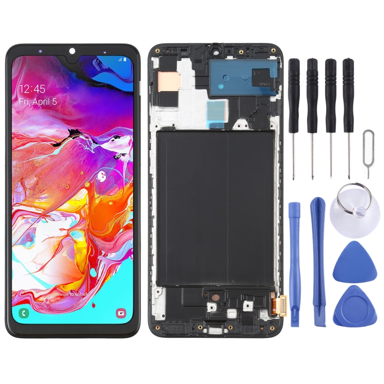 OLED LCD Screen for Samsung Galaxy A70 SM-A705 (6.39 inch) Digitizer Full Assembly with Frame (Black) - LCD Screen by buy2fix | Online Shopping UK | buy2fix