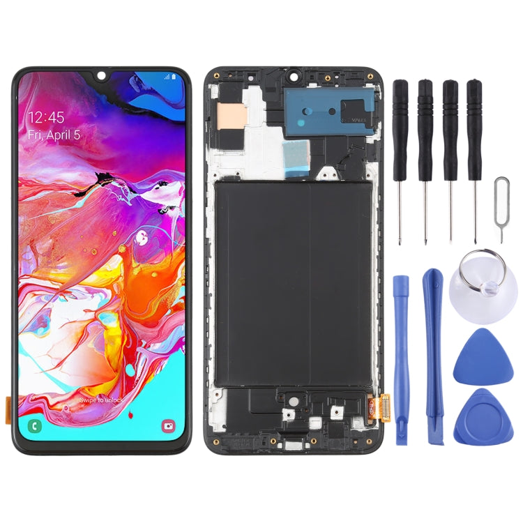 OLED LCD Screen for Samsung Galaxy A70 SM-A705 Digitizer Full Assembly with Frame (6.7 inch)(Black) - LCD Screen by buy2fix | Online Shopping UK | buy2fix