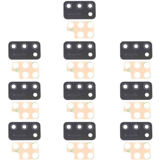 For Samsung Galaxy M02S SM-M025 10pcs Back Camera Lens - Camera Series by buy2fix | Online Shopping UK | buy2fix