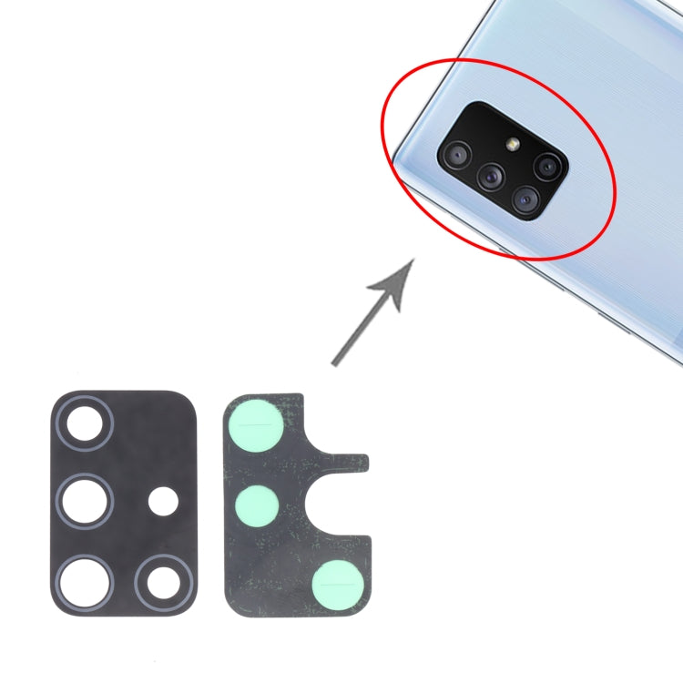 For Samsung Galaxy A71 5G SM-A716 10pcs Back Camera Lens - Camera Series by buy2fix | Online Shopping UK | buy2fix