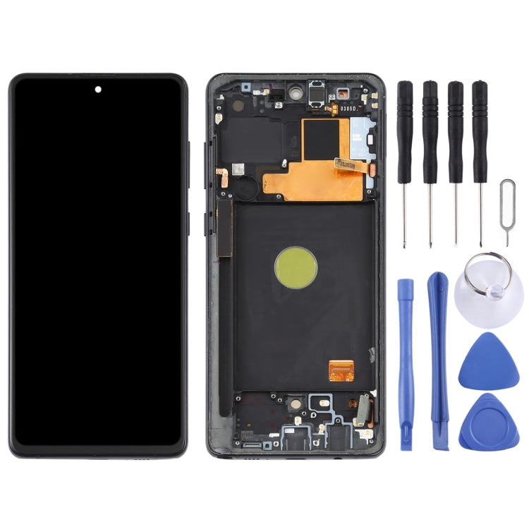 Original Super AMOLED LCD Screen for Samsung Galaxy Note10 Lite Digitizer Full Assembly With Frame (Black) - LCD Screen by buy2fix | Online Shopping UK | buy2fix