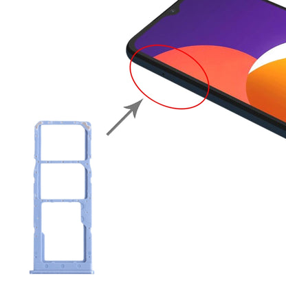 For Samsung Galaxy M12 SM-M127 SIM Card Tray + SIM Card Tray + Micro SD Card Tray (Blue) - Card Tray by buy2fix | Online Shopping UK | buy2fix